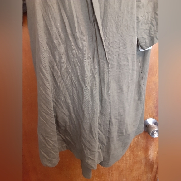 Catherines NWT Women's Plus Size Olive Green Wrap Cover Up Modal Cotton 2X - Picture 3 of 8